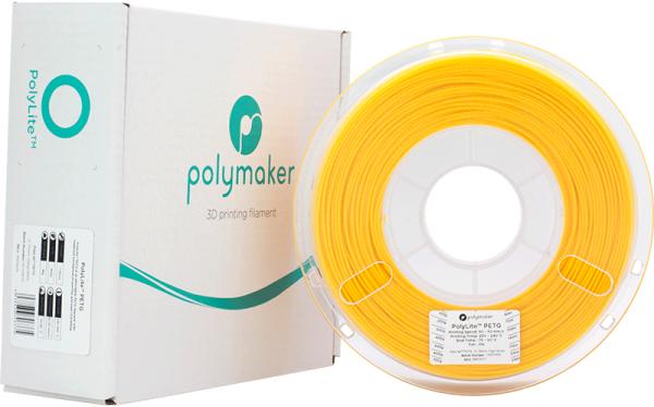 Actual product image Polymaker PolyLite PETG V2 - Yellow - 1.75mm (PETG, 1.75 mm, 1000 g, Yellow)