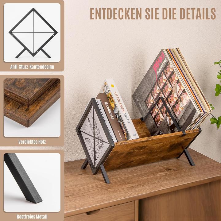 Actual product image Schallplattenständer für 80 LPs (Plates)