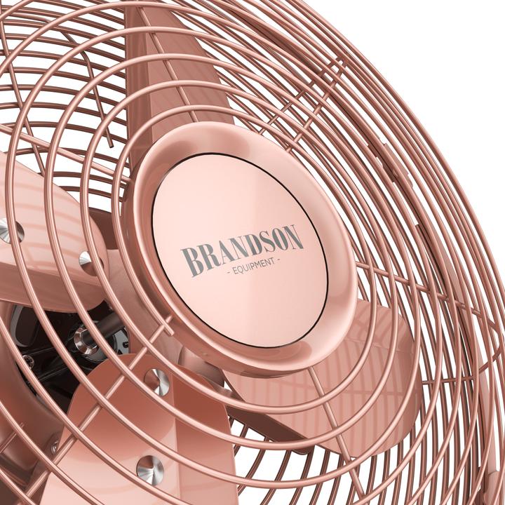 Actual product image Brandson Tischventilator Retro Design, Oszillation, Neigbar, Metallgehäuse, Lüfter 30W, 28 cm Ø, 3 Stufen (50 dB)