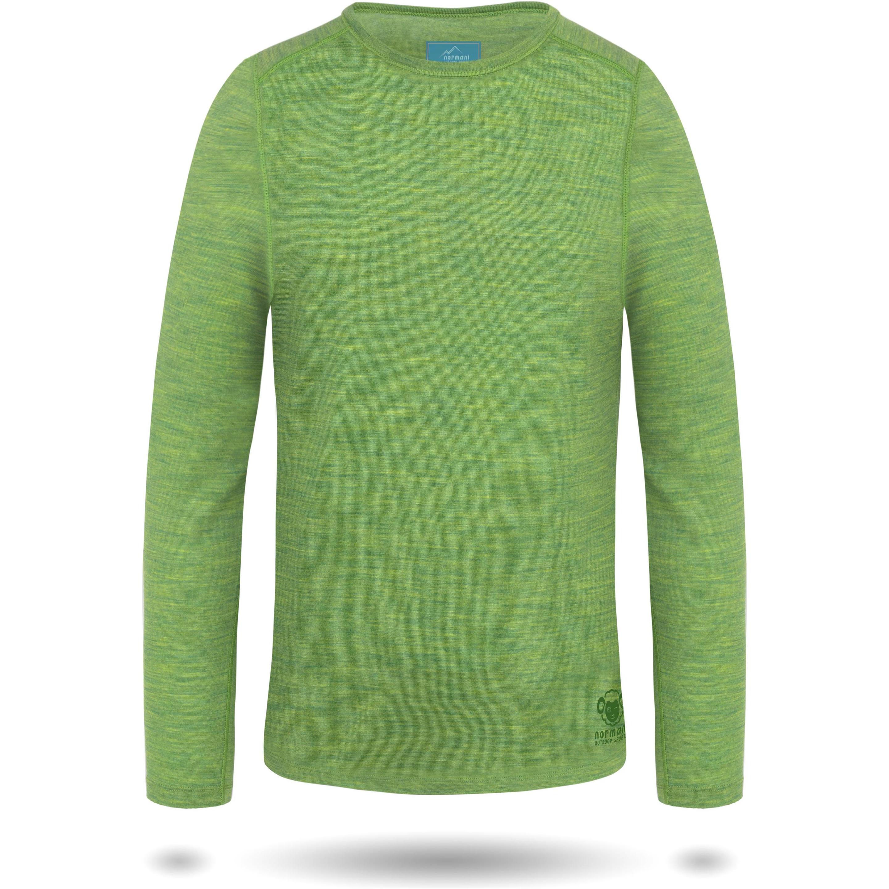 Thumbnail - Normani, Herren, Funktionsshirt, Kinder Merino Langarm Broome - 6726 (98, 102, 104, 100 A), Grün, 104, 100 A, 102, 98