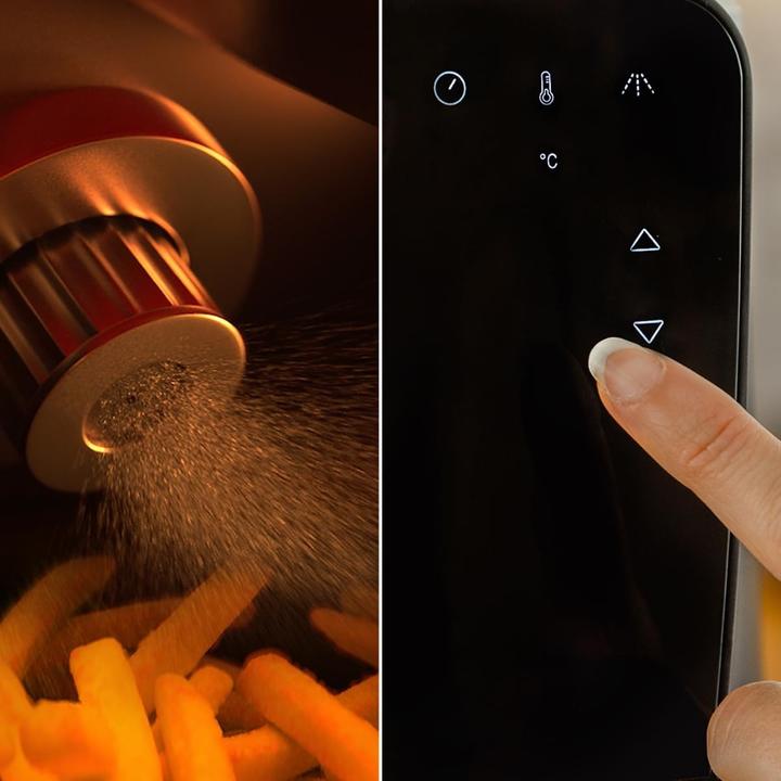 Immagine prodotto Cecotec Friggitrice ad aria senza olio con spruzzo automatico, controllo touchscreen, autopulizia, 8 menu
