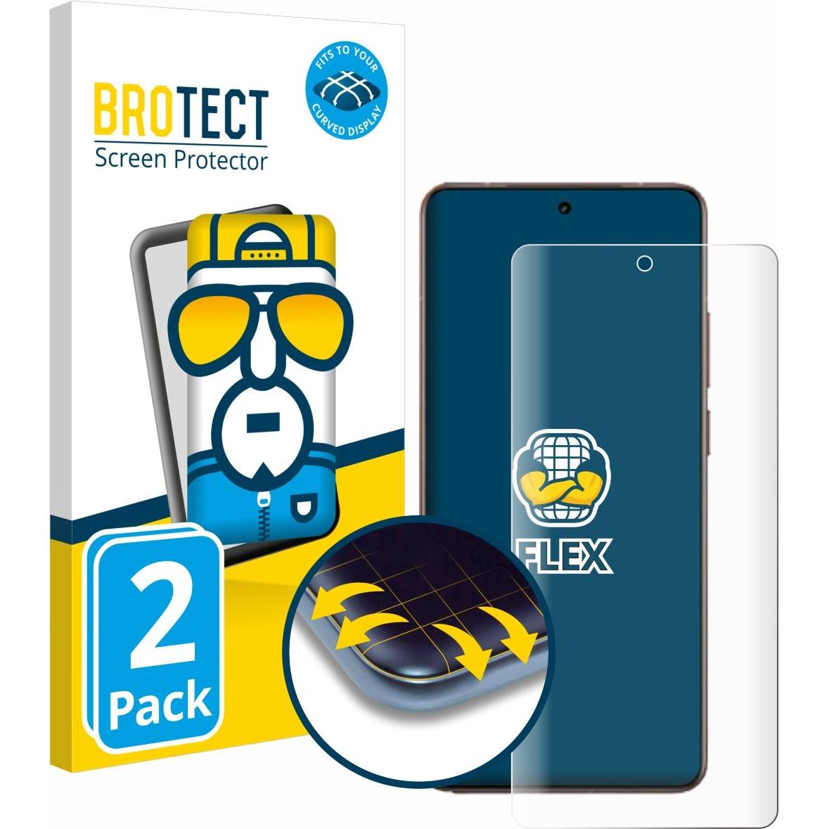 BROTECT Fullscreen Schutzfolie Displayschutz Folie Klar Transparent (2 Stück, Realme GT), Smartphone Schutzfolie, Transp...