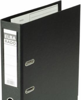 Actual product image Elba Folder rado plast, spine width: 50 mm, black DIN A4, cover outside/inside PVC, with replaceable (A4, 50 mm, 1 Piece)