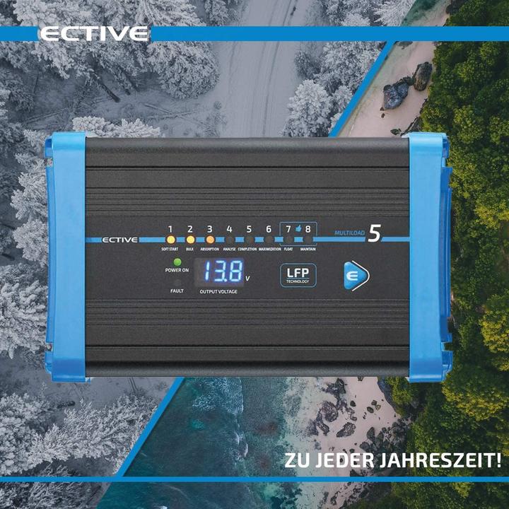 Image du produit Ective 10A 12V Chargeur de batterie au lithium Multiload 10 LFP 8 étapes pour batteries LiFePO4 (12V, 40 A)