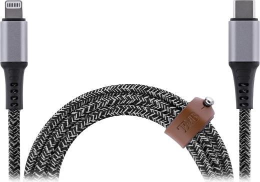 Produktbild T'nB CÂBLE USB-C - LIGHTNING M/M 1,5M (NOIR/GRIS) (1.50 m)