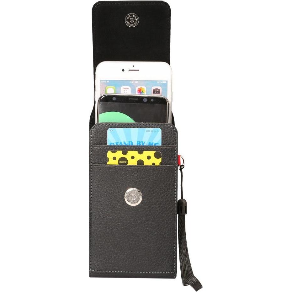Thumbnail - Cover-Discount Gürteltasche L mit Kartenfächern (Universal), Smartphone Hülle, Schwarz