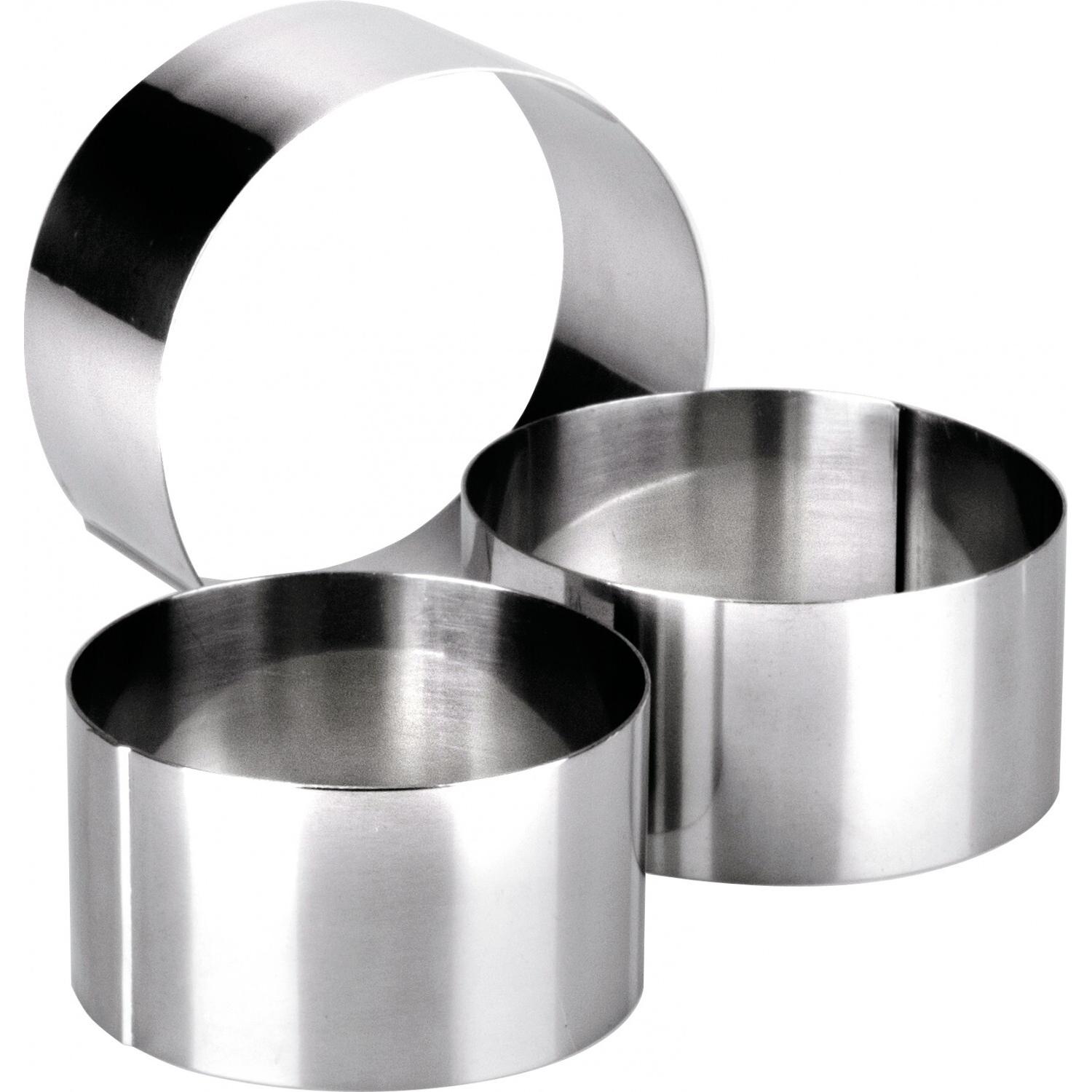 Ibili Servierring rund Edelstahl 12 x 4,5 cm Ideal zum Kochen und Servieren, rostfrei (49356658)