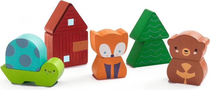 Actual product image Djeco Puzz & Match Rainbow (10 pieces)