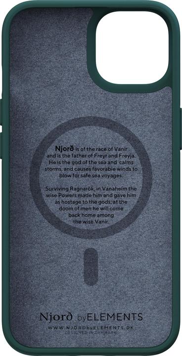 Produktbild Njord Hard-Cover Salm.Leather Magsafe Case green (Apple iPhone 14)