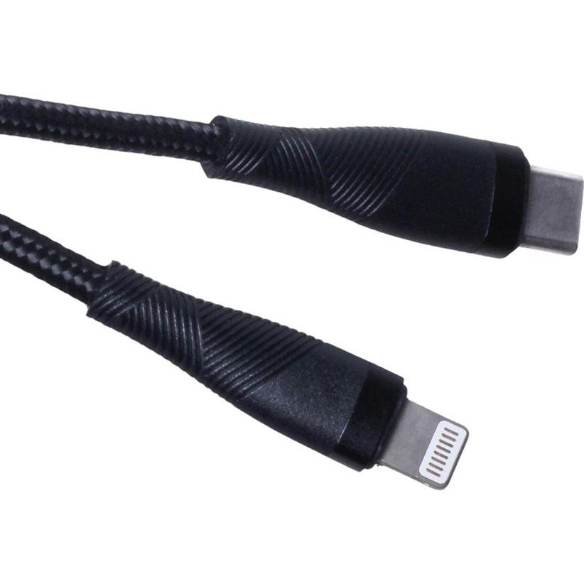 Thumbnail - Maxlife MXUC-08 Kabel USB-C - Lightning 1,0 m 27W schwarz Nylon (1 m, USB 3.2 Gen 2), USB Kabel