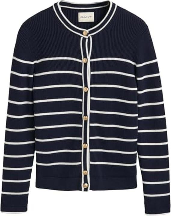 Produktbild GANT Geribbeltes Logo-Breton Cardigan (XL)