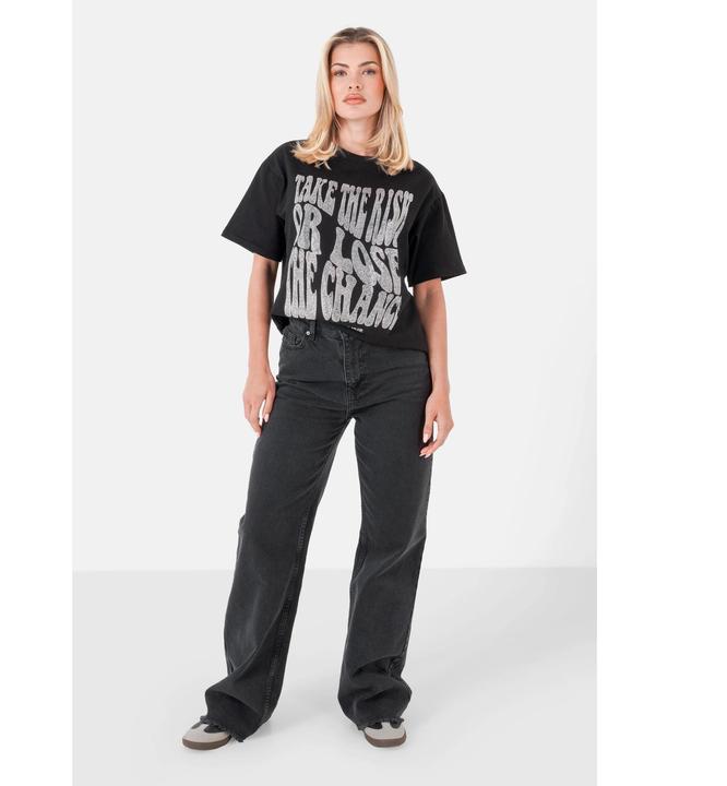 Image du produit Sixth June T-shirt texte strass femme (L)