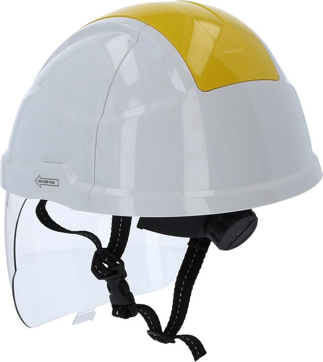 Actual product image KS Tools Work safety helmet with face protection, yellow (53 - 63 cm)