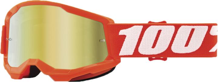 Actual product image 100% Strata 2 Jr. Goggle Orange - Mirror Gold (Orange, Mirror Gold)