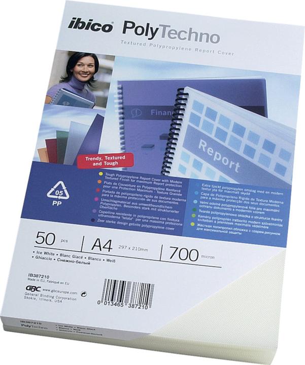 Image du produit GBC PolyTechno - Feuilles A4 50 pcs - 0,70 mm, blanc-transparent
