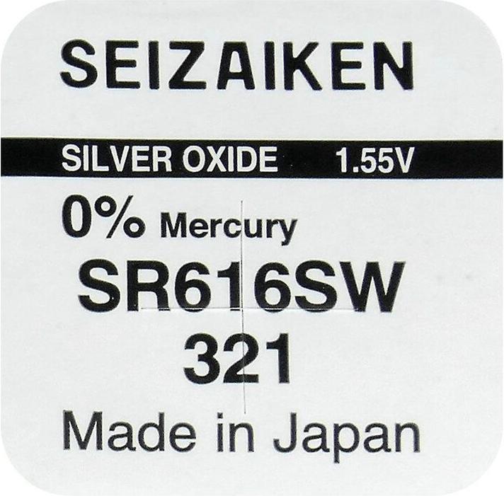 Nutritional values and ingredients Seiko 321 / SR616SW - 10 button cells (10 pcs., V321, 16 mAh)