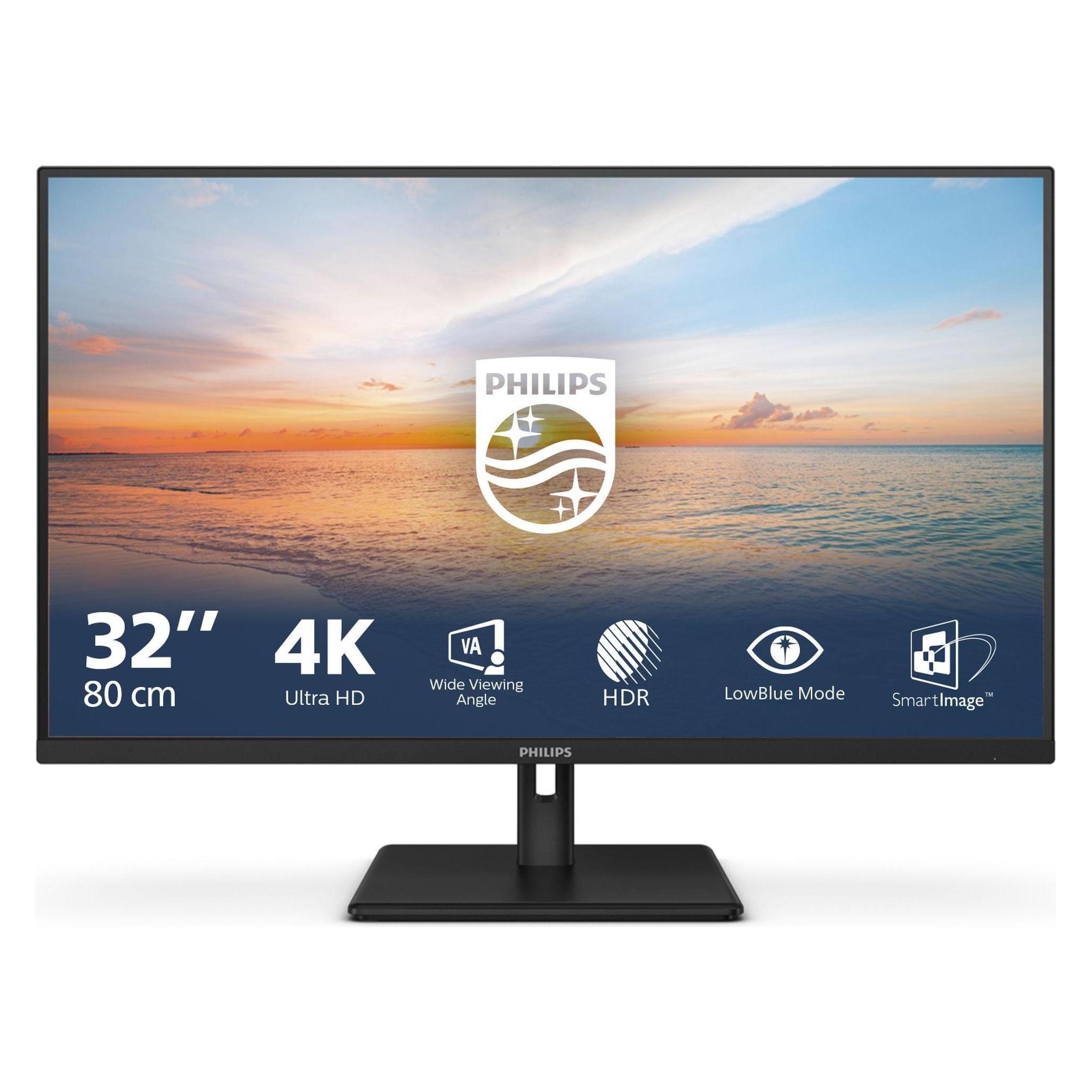 Philips 32E1N1800LA (3840 x 2160 Pixel, 31.50"), Monitor, Schwarz