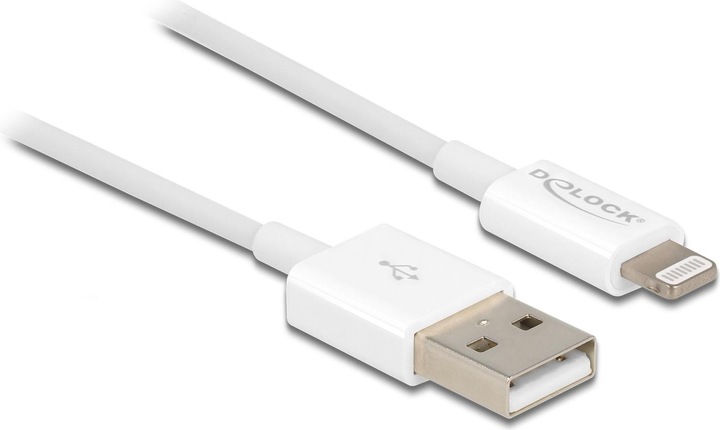 Produktbild Delock USB-Ladekabel für iPhone 15 cm Weiss (0.15 m, USB 2.0)