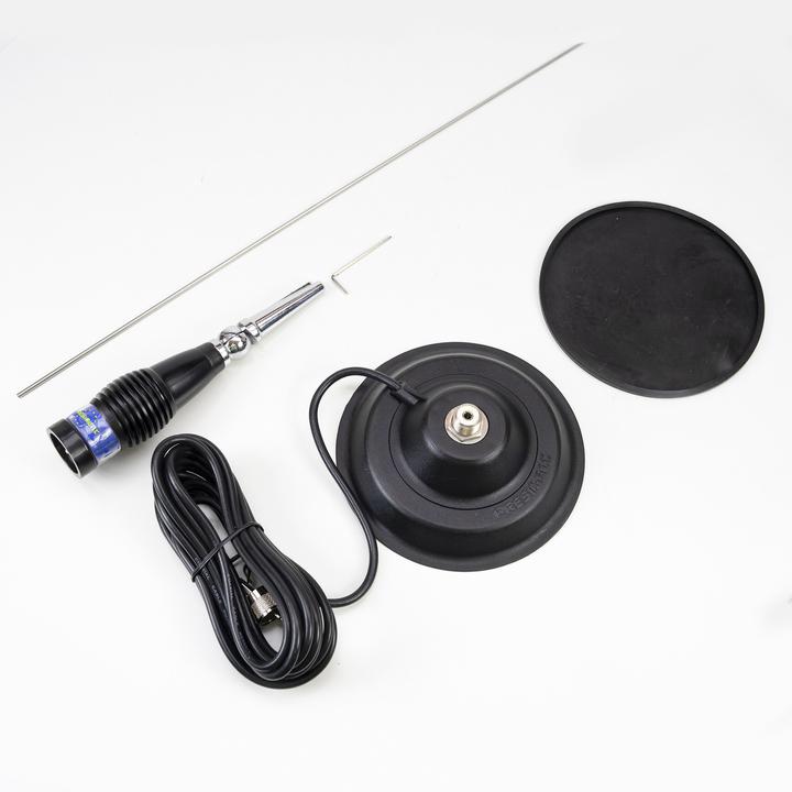 Actual product image President CB MLA-85 antenna, 93 cm, 250 W, 26-28 MHz, with 90-degree tilt and magnet included in