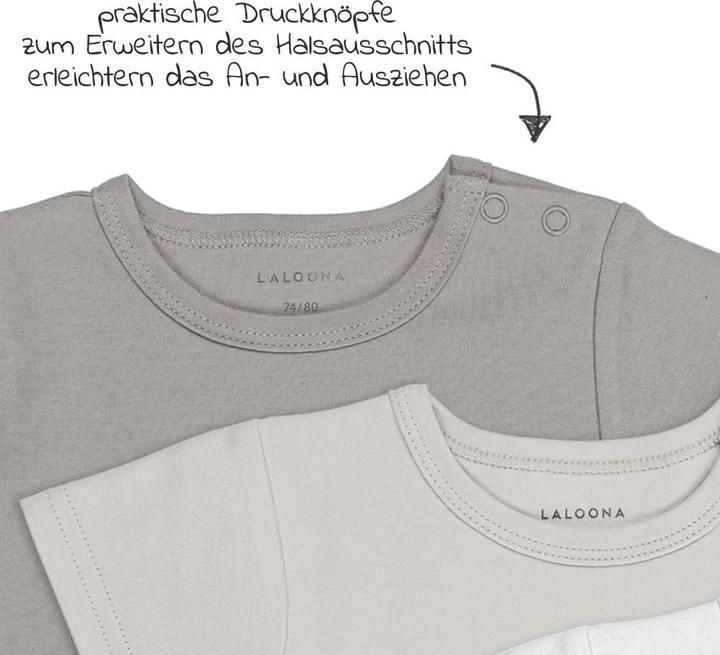Produktbild La Loona LaLoona Baby-Bodys & Wickelbodys Baby Body Kurzarm OEKO-TEX® 3er Pack - Natur - (86, 92)