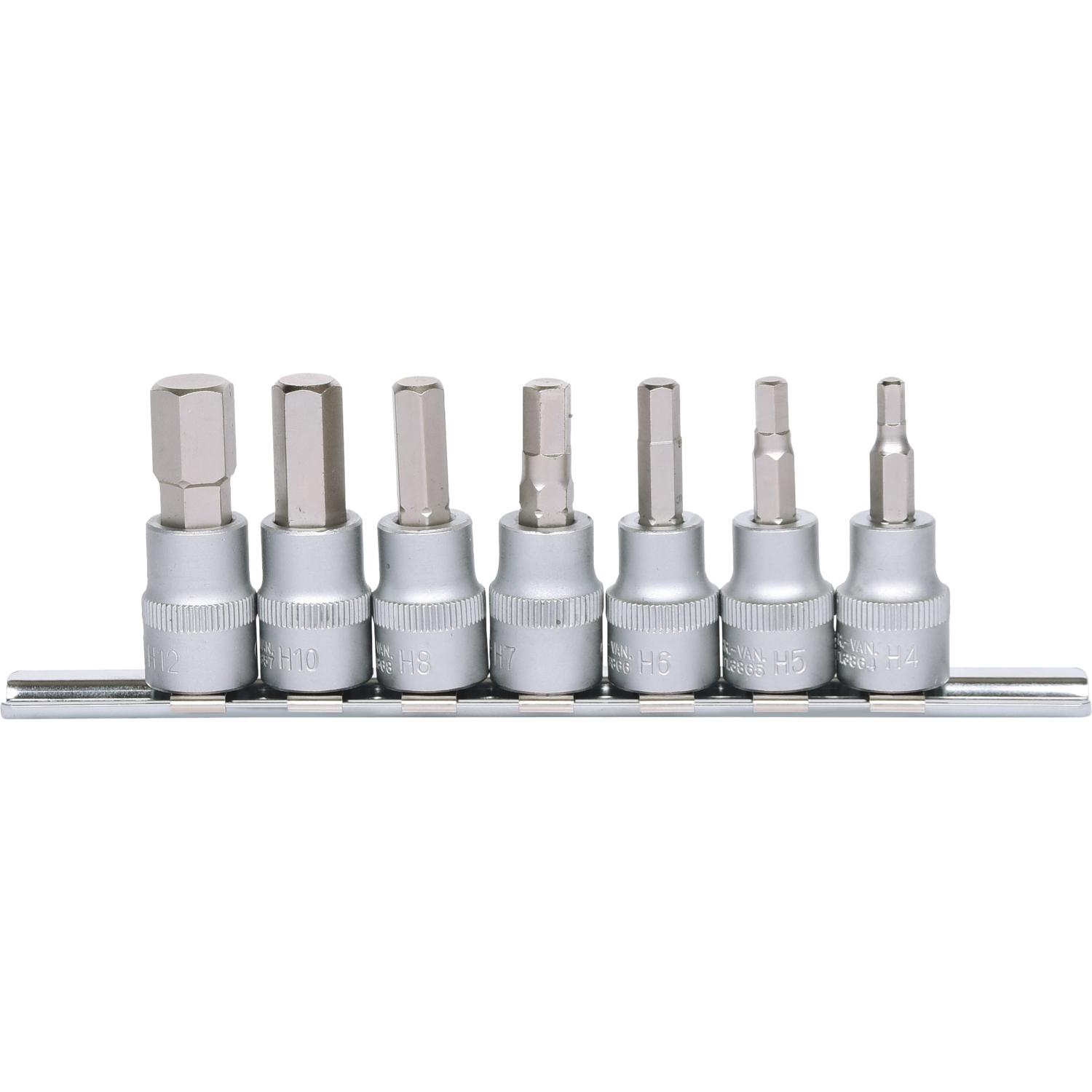 KS Tools, Steckschlüssel + Stecknuss, 3/8" Bit-Stecknuss-Satz Innensechskant