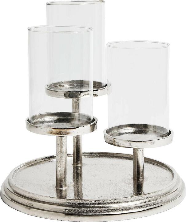 Loberon Kerzentablett Morive silber