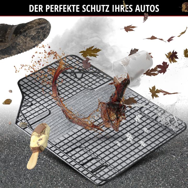 Produktbild Walser Universal Auto-Gummimatten-Set, Automatten 4-teilig zuschneidbar (2 Vordermatten + 2 Rückmatten)