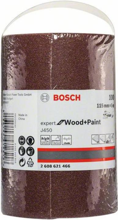 Produktbild Bosch Professional Zubehör Schleifblatt J450 Expert for Wood and Paint, 115 mm x 5 m, G100 (100)