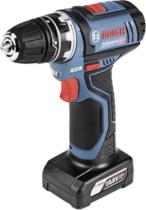 Produktbild Bosch Professional Akku-Bohrschrauber GSR 12V-15 FC(2x 2.0 Ah GAL 12V-40 GFA 12-B GFA 12-W GFA 12-E CC) (Akkubetrieb)