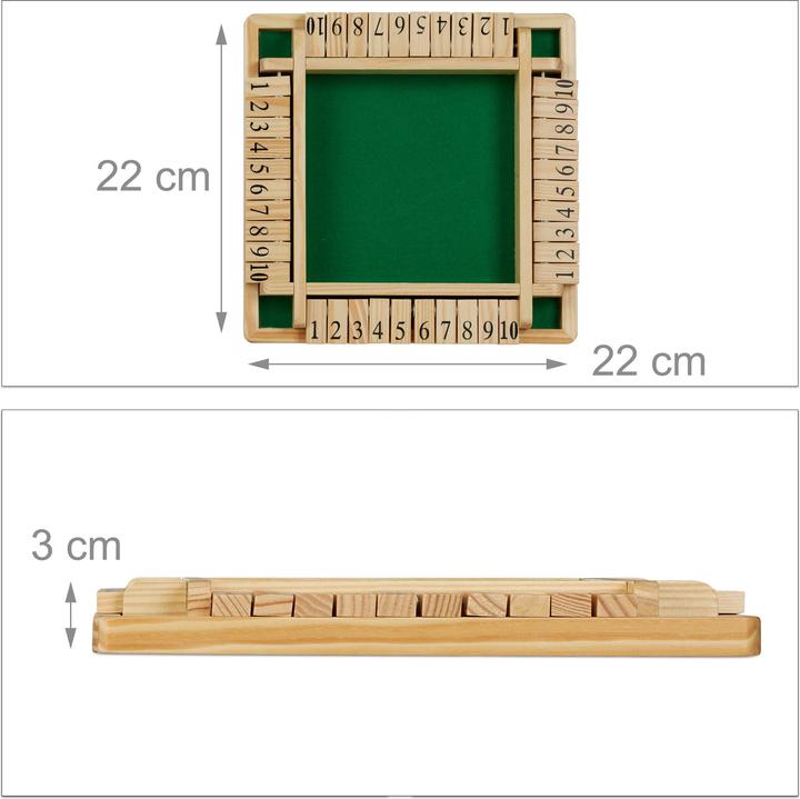 Produktbild Relaxdays Shut Box (Deutsch, Englisch, 2 - 4 Spieler)