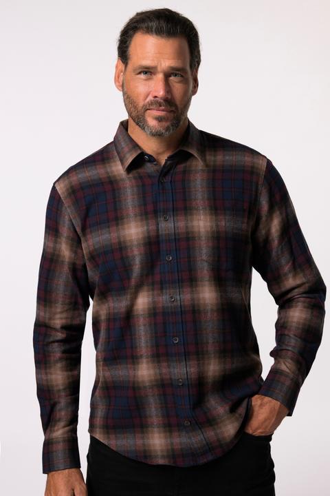 Produktbild JP1880 JP 1880 Karo-Flanellhemd, Langarm, Kentkragen, Modern Fit (4XL)
