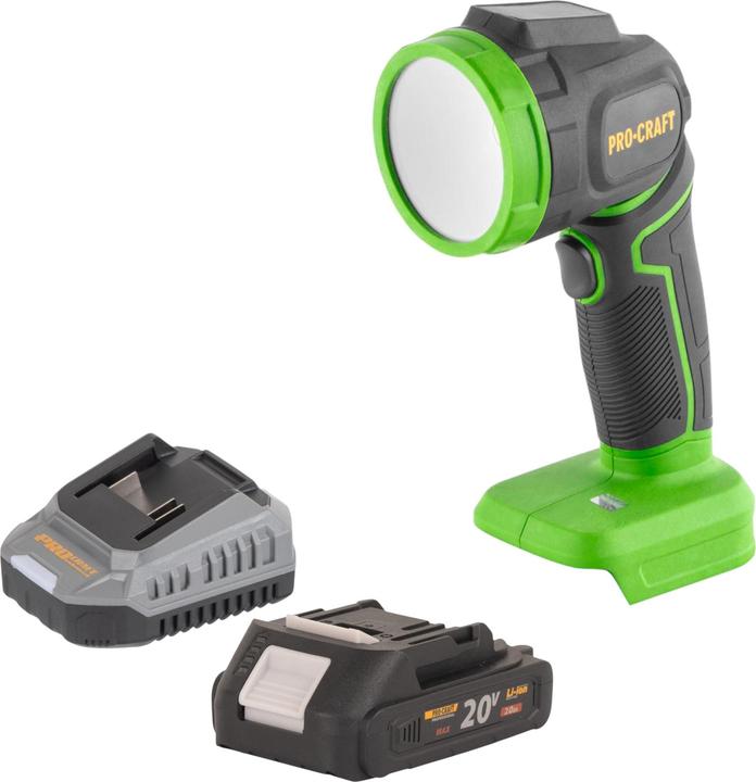 Actual product image Procraft LL18bb Akku LED Strahler 20 V 300 lm + 1x Akku 2,0 Ah + Ladegerät (300 lm)
