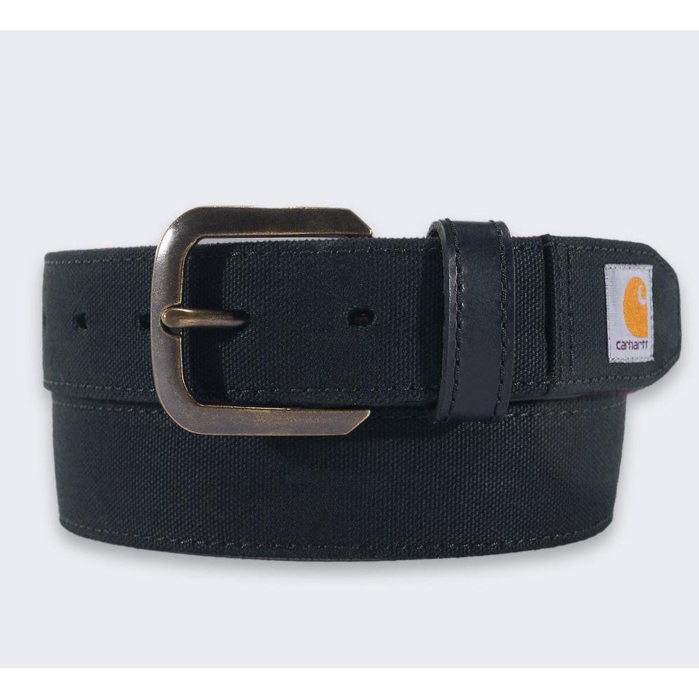 Carhartt, Cintura, Canvas Duck Schwarzer Gürtel, Nero
