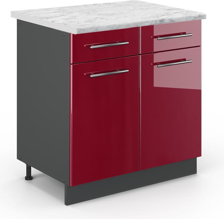 Bordeaux high gloss, Charcoal, Marble-white, Red