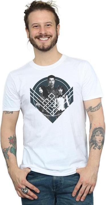 Produktbild ShangChi And The Legend Of The Ten Rings Group Pose Crest TShirt (4XL)