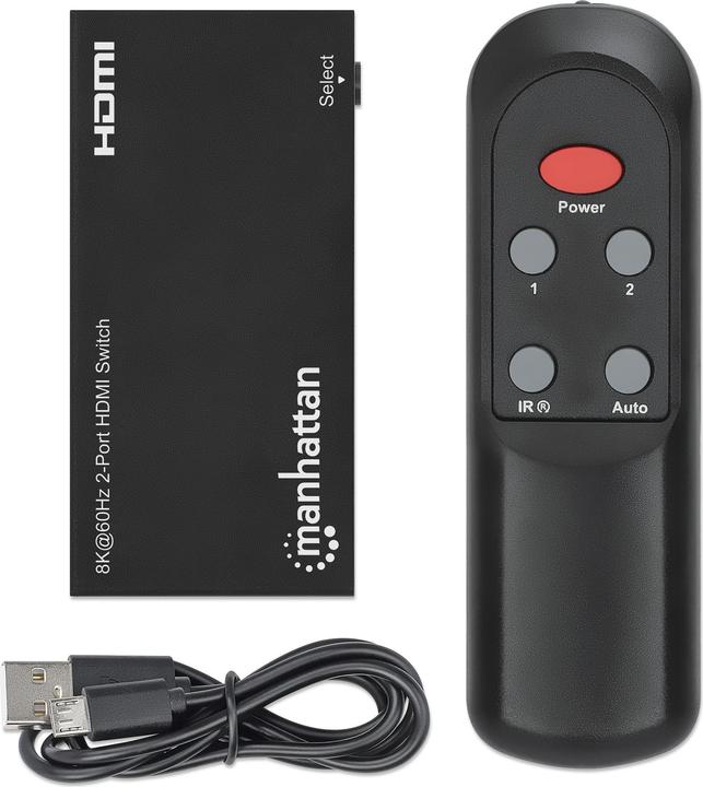 Immagine prodotto Manhattan Switch HDMI a 2 porte 8K@60Hz 48G Telecomando IR