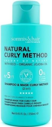 NoName SOMNIS&HAIR Method Curly Shampoo und Maske 2 in 1 für lockiges und gewelltes Haar 250ml (Flüssiges Shampoo)