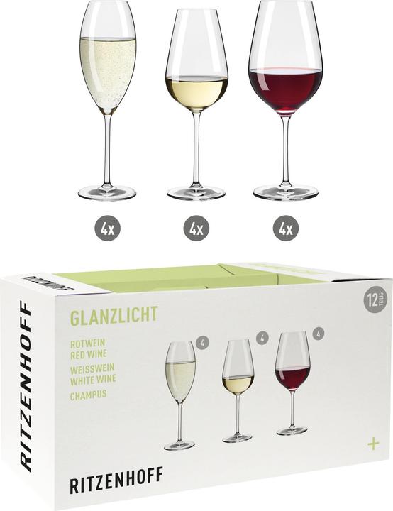Actual product image Ritzenhoff Glamour glass set 12 pcs. (60.90 cl, 12 Glasses, Wine glasses set)