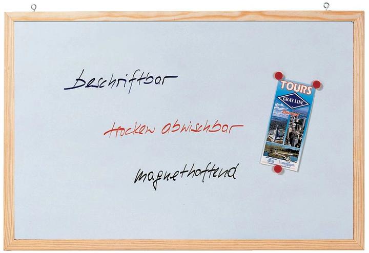 Image du produit Franken Tableau blanc cadre en bois pin (80 x 60 cm)