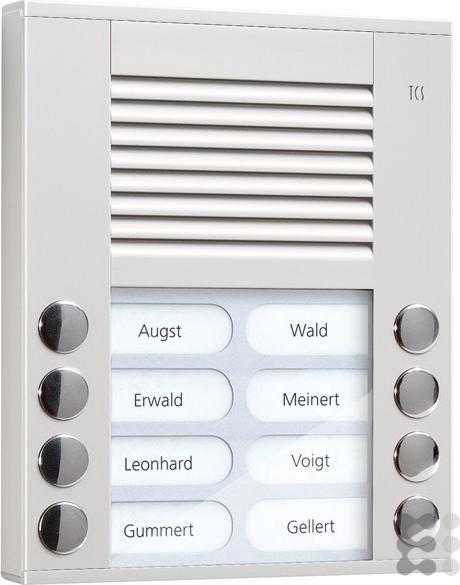 Image du produit TechniSat Poste extérieur audio PES08-EN/04 8 touches 2 rangées AP argenté
