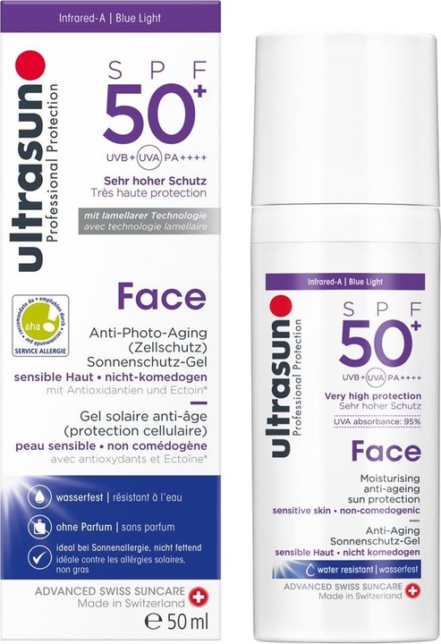 Immagine prodotto Ultrasun Viso (Crema solare viso, SPF 50+, 50 ml, 92 g)