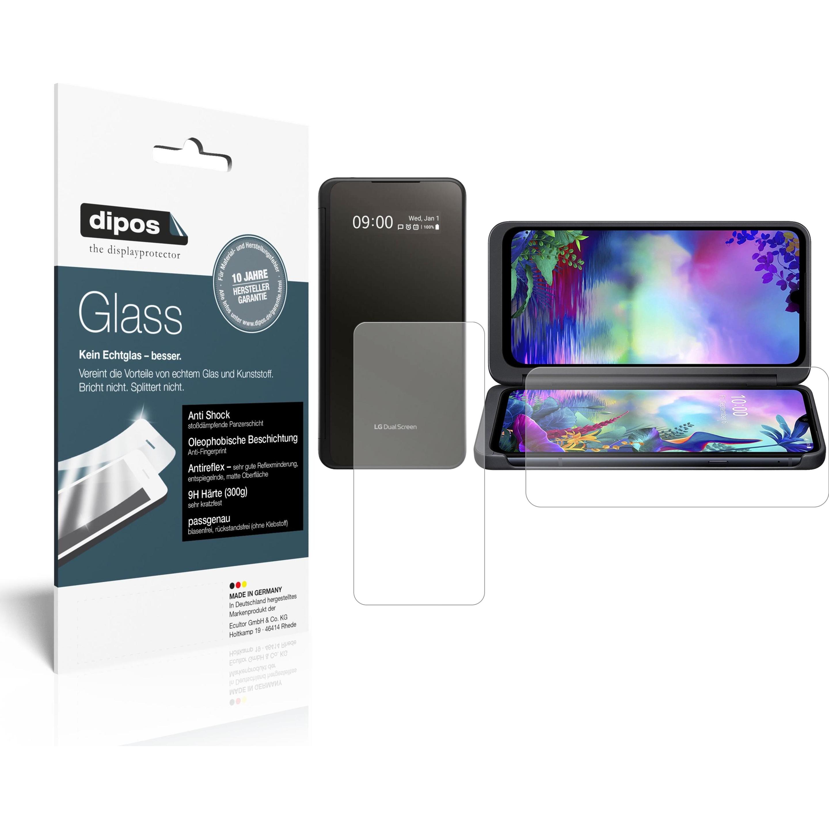 Dipos Displayschutz Anti-Shock (1 Stück, LG G8X ThinQ), Smartphone Schutzfolie, Transparent