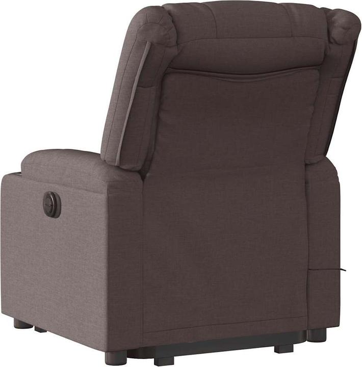 Image du produit vidaXL Fauteuil de massage avec fonction releveur Tissu marron foncé