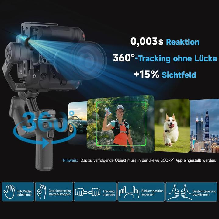 Actual product image Feiyu SCORP-C2 3-Axis Handheld Gimbal for Camera (Single-lens reflex camera, System camera, 3.50 kg)