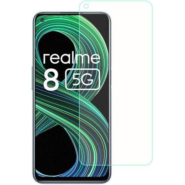 MU Budget Schutzglas Displayschutz (1 Stück, Realme 8 5G), Smartphone Schutzfolie, Transparent