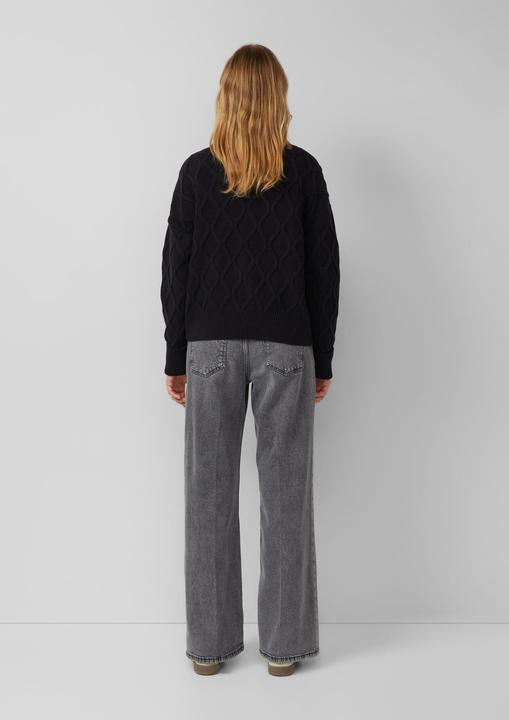 Produktbild s.Oliver Strickpullover Pullover im Relaxed Fit mit Zopfmuster (32)