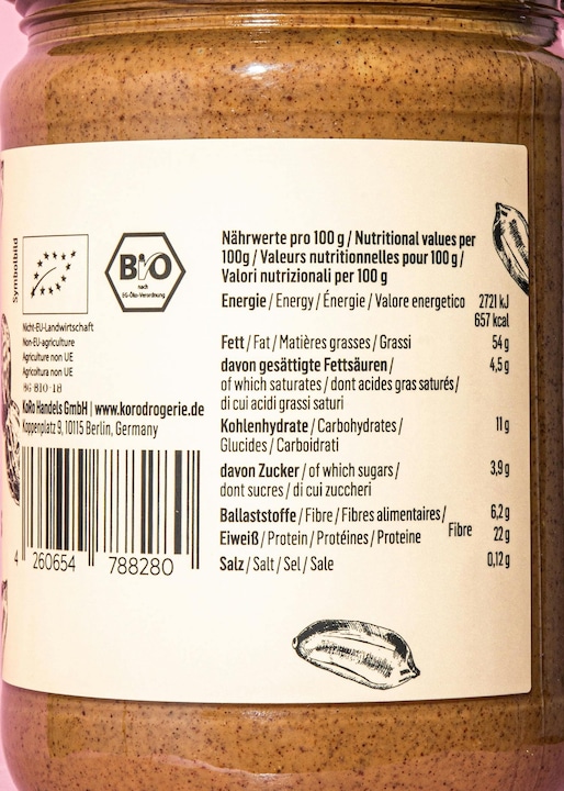 Actual product image KoRo Organic peanut butter with skin (500 g)