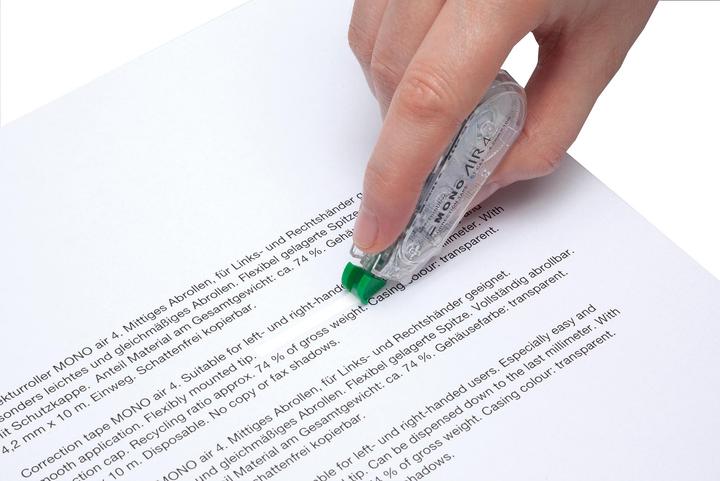 Actual product image Tombow Correction roller MONO air, CT-CA4-B, 10 m x 4.2 mm, optional 1 or 20 pieces