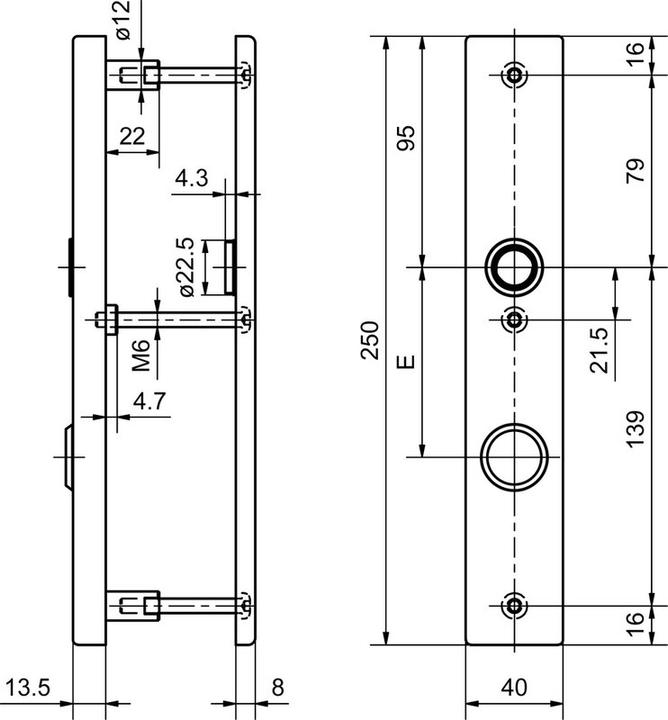 Produktbild Glutz Schutztürschild aussen 6185 glide/easyfix® (Türschildgarnitur)