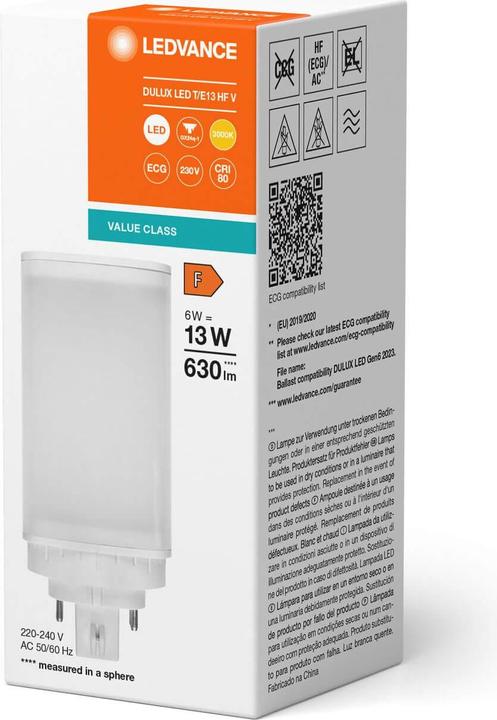 Immagine prodotto Ledvance Lampada compatta a LED (GX24q-1, 6 W, 630 lm, 10 x, F)